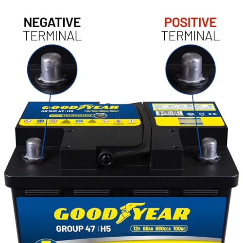 Goodyear 47-H5-AGM BCI Group Size 47 12V 60 AH, 100RC, 680 CCA Platinum series Rechargeable AGM Maintenance Free Automotive Battery - Image 5