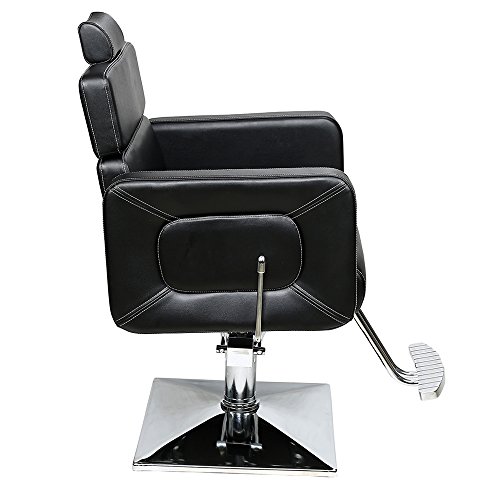 Fauteuil coiffure hydraulique noir avec télécommande réglable Barberpub 2065BK - 6