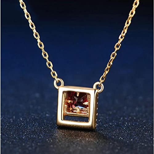 Collier grenat naturel 4mm argent s925 chaîne pendentif rouge
