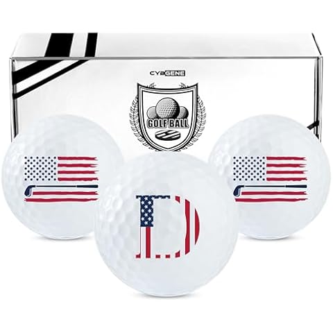 CybGene Golf Gifts for Men Women Unique, Personalized Colored Golf Balls 3 Pack, Cool Accessories for Golfers, Golf Lovers, for Birthday and Christmas - D Cover