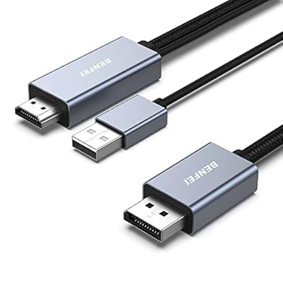 BENFEI HDMI to DisplayPort Cable, 6 Feet HDMI Source to DisplayPort Monitor Compatible with PC Graphics Card Laptop PS5 Xbox One(360) Supporting 4K@60Hz 2K@144Hz 1080P@165Hz(Not Bi-Directional)