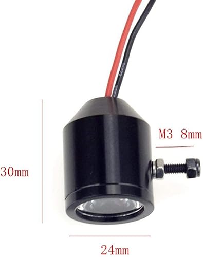 Miniatura 3 de Faro de coche RC, focos de 3 W, pieza de repuesto para modelo de coche RC (negro) Luces LED Rc 110 Rc LED Spot Lights