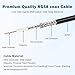MOOKEERF NMO Antenna Cable,20FT Low Loss RG58 Coaxial CB Antenna Cable Extension with NMO and Removable UHF PL259 Male Connector for VHF/UHF/CB Radio