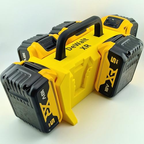 Battery Caddy/Carrier For Dewalt XR 18v Batteries (Yellow)
