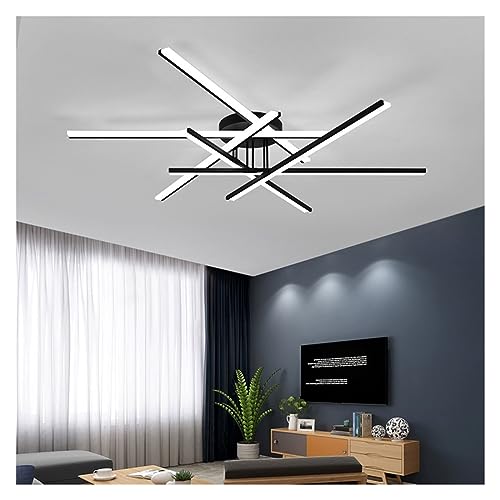 Plafonnier Spoutnik moderne LED 72W noir à intensité variable