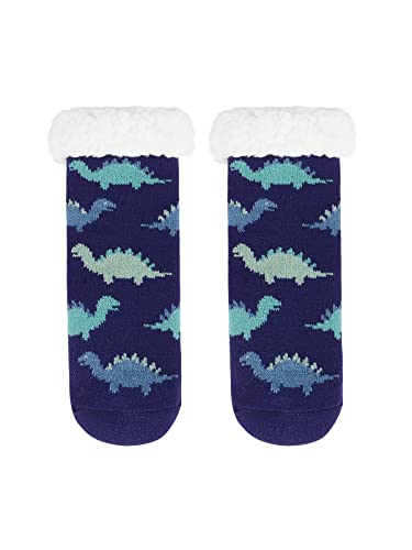 Komorebi Kids Boys Girls Fuzzy Slipper Socks Winter Soft Thick Cozy Socks Anti-Slip Thermal Christmas Socks Indoor2