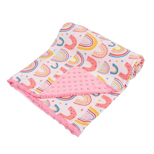 Image of Kawigo Baby Blanket Newborn Kids Unisex Boys Girls Cotton Super Soft Comfy Toddler Baby Nursery Bed Blanket Stroller Crib Gift 30x40 Inch Rainbow MT04