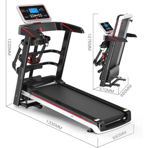 Image of Electric Motorized Folding Treadmill, Heavy Duty 2.0HP Indoor Walking, Running, Jogging Exercise Gym Machine, with 12 Preset Programs LCD Display for Home Use