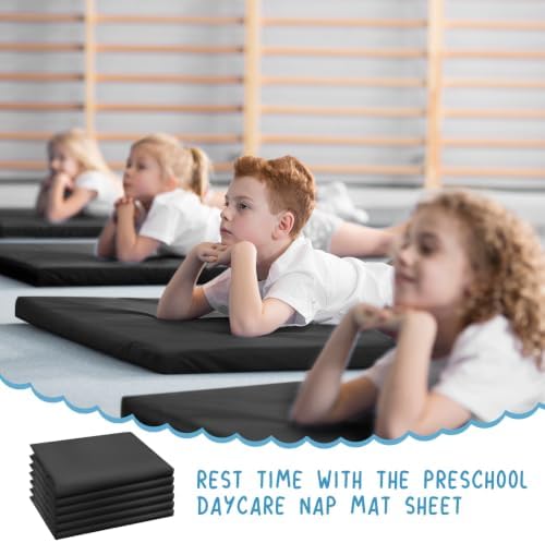 VitalCozy 12 Pcs Daycare Cot Sheets for Sleeping, 48 x 24 Inch, Black — 사진 5