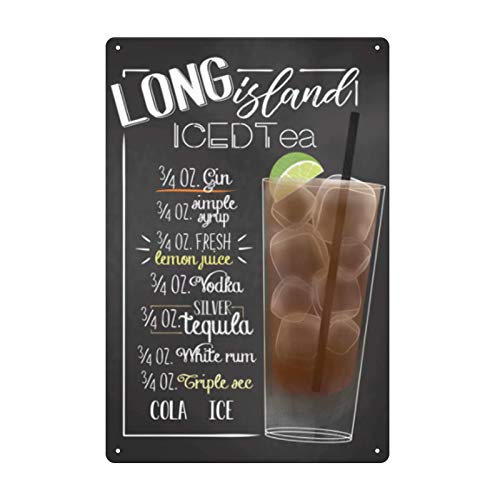 Cocktail Metal Sign Plaque Metal Vintage Pub Tin Sign Wall Decor for Bar Pub Club Man Cave Retro Metal Posters Iron Painting 8x12 Inch