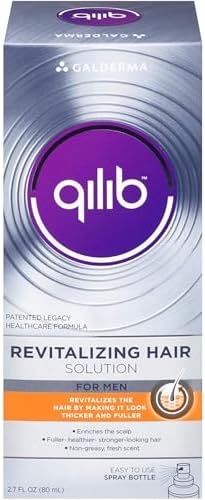 Galderma qilib Revitalizing Hair Solution, Men, Fresh Scent, 2.7 Fl Oz (3 Pack)