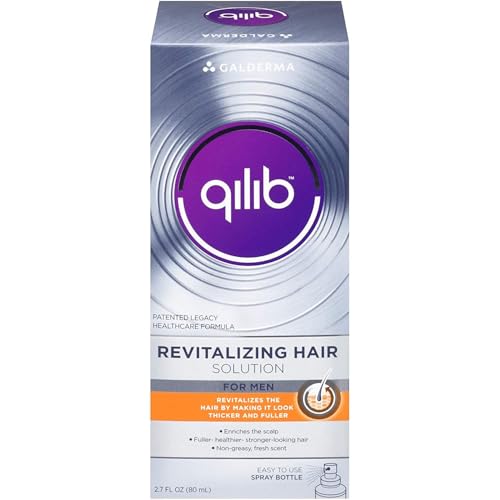 Galderma qilib Revitalizing Hair Solution, Men, Fresh Scent, 2.7 Fl Oz (3 Pack)