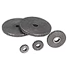 5 Piece Lathe Gear Set for Metal Cutting Machine, HT250 Grey Iron, T80 T45 T25 T20 Gears, Replacement Accessory Kit