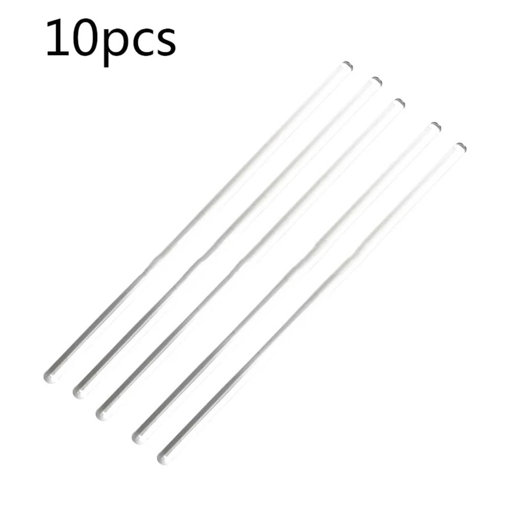 Attrezzature e forniture di laboratorio Bacchette di agitazione in vetro borosilicato da laboratorio, 5 e 10 pezzi, diametro 5/7/8/10 mm, lunghezza 100/150/200/300/350/400