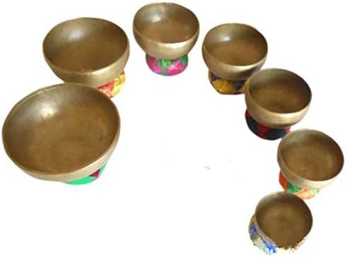 OLD TIBETAN SINGING BOWLS Chakra Set Handmade Authentic Old