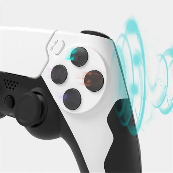 RESTEQ Manette de Jeu Sans Fil Compatible PS4/PS3/PC, Bluetooth 4.0, Double Moteur Vibrant, Touchpad Réactif, 8 Heures d'Autonomie