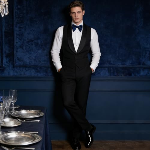 Image of Alizeal Velvet Pre-tied Adjustable Bow Tie for Men Oversize Formal Solid Tuxedo Bowtie
