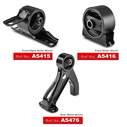 A-Premium Engine Motor And Transmission Mounts Compatible With Jeep Patriot 2007-2017, Compass 2007-2017 & Dodge Caliber 2007-2008 & Mitsubishi Outlander Sport 2011-2019, Rvr 2011-2014, 4Wd 3-Pc Set #TOP1