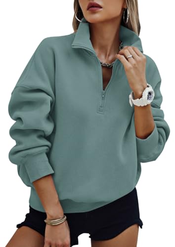 PRETTYGARDEN Womens Half Zip Oversized Sweatshirts Fleece Hoodies 2026 Trendy