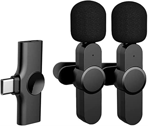 Wireless Lavalier Microphone Wireless Lavalier Microphone For Professional Wireless Clip Mic - Cordless Omnidirectional Condenser Recording Mic For Interview Video Podcast (Color : 2 Gen Type-C) #TOP6