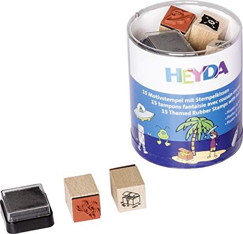 Heyda 204888491 Heyda 204888491 puszka stempli (zwierzęta z zoo), rozmiar motywu: ok. 1,5 x 1,5 cm