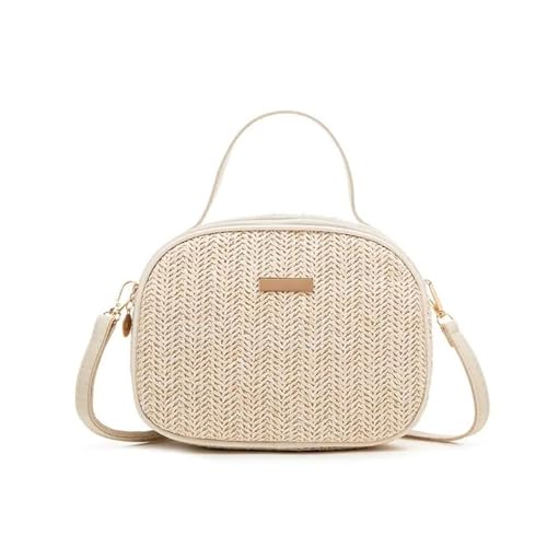 SFOIKVG Häkeltasche Rattan Stricken Frauen Stroh Strand Kette Kleine...