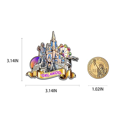 Imán de madera decorativo Orlando Florida USA miniatura 3