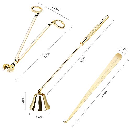 Brynnl Kaarsenaccessoireset, 3-in-1 kaarsenaccessoireset met kaarsenwick trimmer, kaars snuffer, kaars wick dipper, cadeautas voor Kerstmis, Nieuwjaar, feest, bruiloft - Image 8