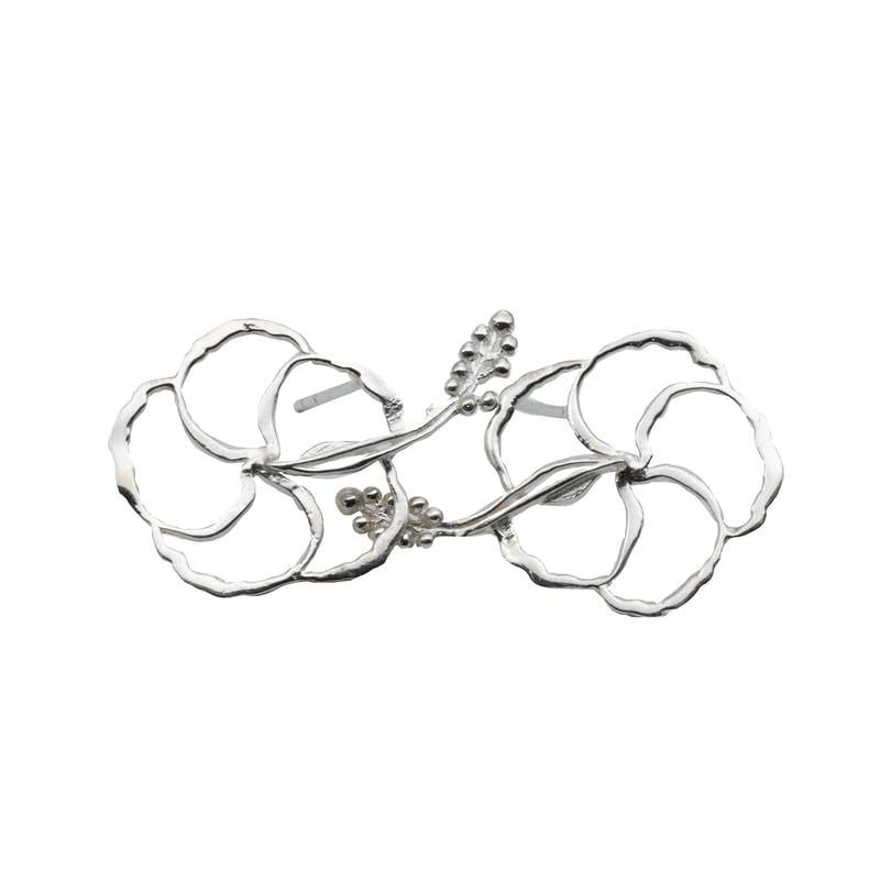House Of Aadyaa Handmade Silver Hibiscus Earring | Made in 92.5 Silver (B0DCG86D2C) Amazon Price History, Amazon Price Tracker