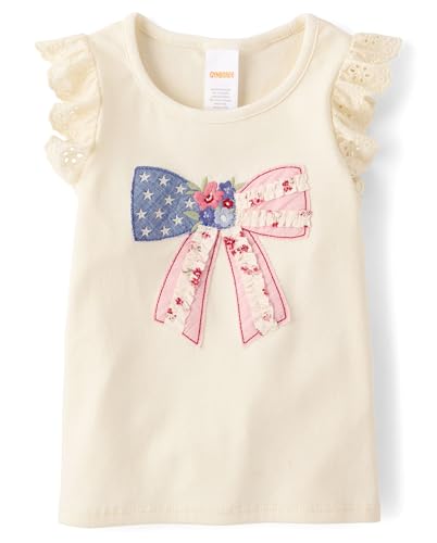 Image of Gymboree Girls' and Toddler Flutter Sleeve T-Shirt