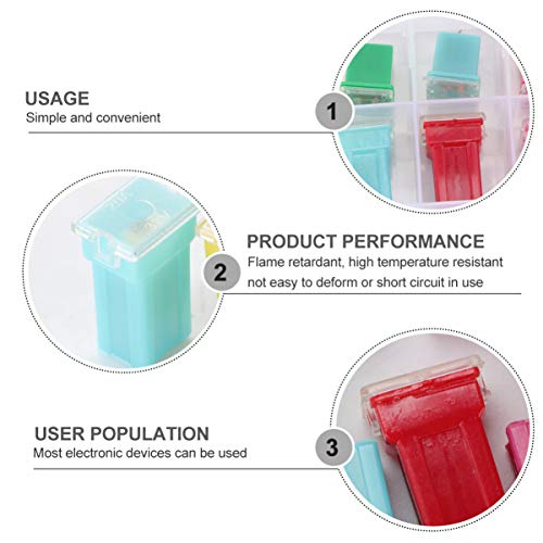 UKCOCO 10Pcs Fusíveis de Carro Sortido Kit de Substituição de Fusíveis Automotivos Tipo Lâmina 20A 3