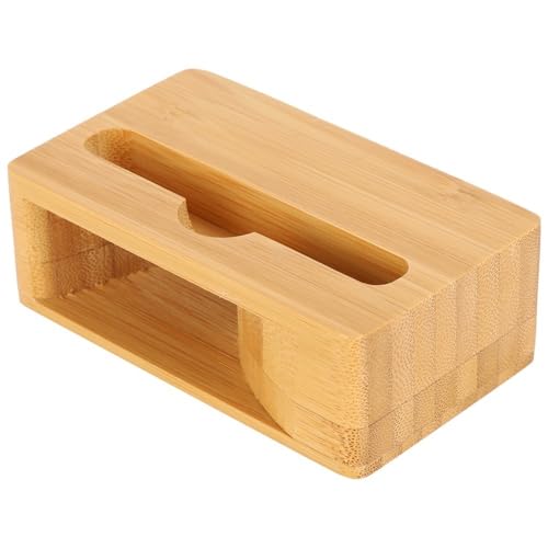 MOPFOL Wood Phone Stand Amplifier Acoustic Sound Booster Dock Compatible with Smartphones ≤3.31in Width for Desk