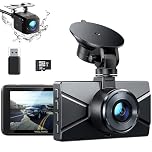WOLFANG 2.5K Doppia Dashcam, Dash Cam Auto IPS 3" con Grandangolo di 310°, 1440P+1080P FHD Telecamera, Visione Notturna,G-Sensor, WDR, Monitor di Parcheggio, Registrazione in Loop