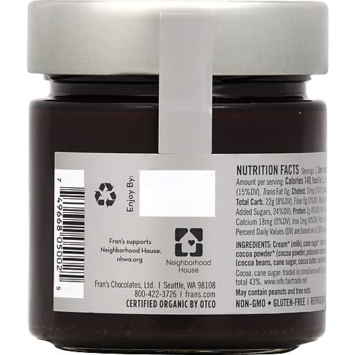 Miniatura 4 de Fran's - Juego de tarro de salsa de chocolate negro de 9.6 onzas con cuchara de degustación, juego de regalo de postre gourmet por Gifts from the