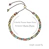 Plumiss Inspirational Gifts Bracelets for Women, Boho Handmade Colorful Imperial Jasper Stone Beaded Bracelets, Life is Tough But So are You Bracelet #4