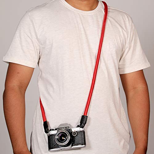 Image of Xaperture Rope Camera Neck Straps for DSLR /SLR and mirrorless Cameras (125cm, Red)