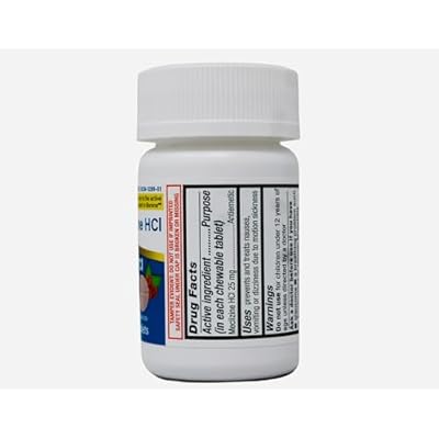 Rugby Meclizine 25 mg Antiemetic, 100 Chewable Tablets - 3 Pack
