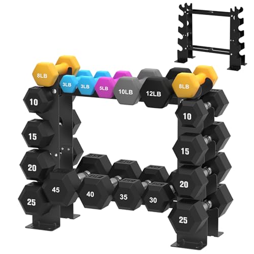 Dumbbell Rack Stand, 5-Tier, 450LBS Capacity, Black