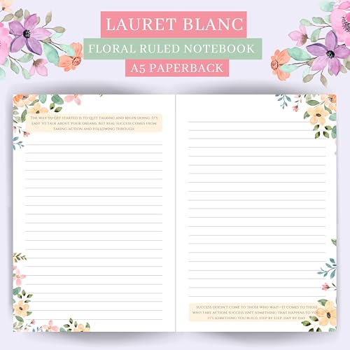 Image of LAURET BLANC Ruled Notebook- A5 Size, 144 Lined Pages, 90 GSM, Paperback (Make Yourself A Priority)