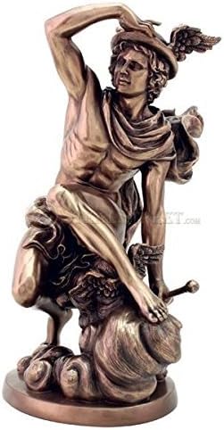 Top Land Trading Hermes Messenger to The Gods Greek Roman Statue Figure Bronze Hue