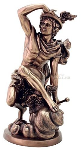 Top Land Trading Hermes Messenger to The Gods Greek Roman Statue Figure Bronze Hue