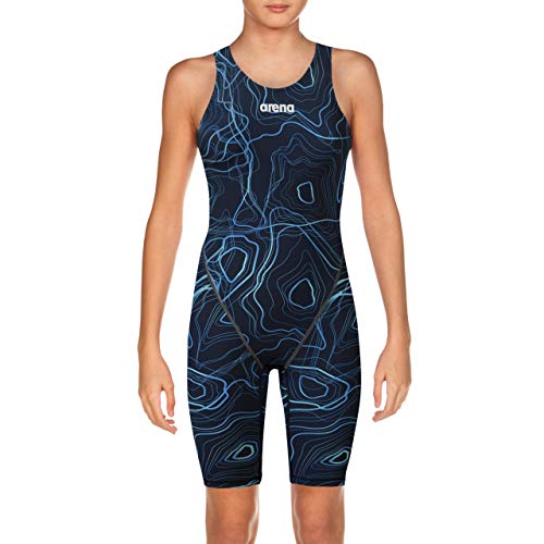 Arena Powerskin St 2.0 Open Back Youth Racing Swimsuit, Sonic Navy, 28