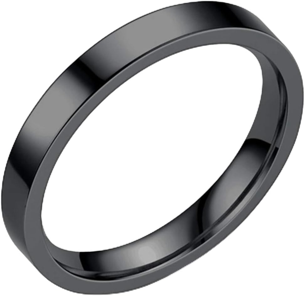 Jude Jewelers 3mm Stackable Stainless Steel High Polished Wedding Band Classical Ring