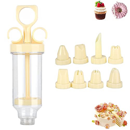 WDDY Eringue à Décorer, Seringues à Gâteau, Seringue de Décoration pour Pâtisserie, Chocolat Seringue Stylo, avec 8 Buses Différentes, pour Décorateurs de Desserts à la Crème Cover