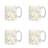 10 Strawberry Street Bella Wildflower Mug, Set of 4