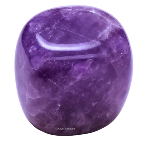 Image of Certified Amethyst Crystal Healing Tumbled Stone, Natural Polished Crystals for DIY Crafts, Manifestation, Meditation, Pooja Feng Shui and Reiki Healing (30 Grams)