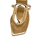 VOMIYALL Flip-Flops Sandals for Women Casual Open Square Toe Slip on Beach Thong Sandals Comfortable Fashion Ladies Slipper Dressy Metal Decoration Summer Shoes.