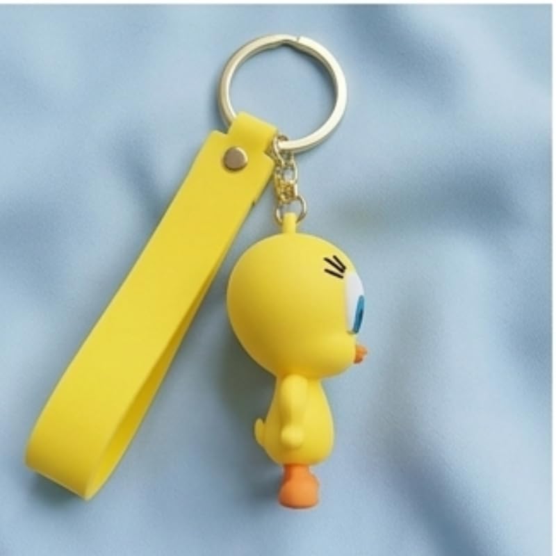 Image of Cute 3D Keychain | Keyring & Quirky Bag Charm | Hard Silicone, Unbreakable | Travel Essential | Kids Friendly | Strap & Bag Hook