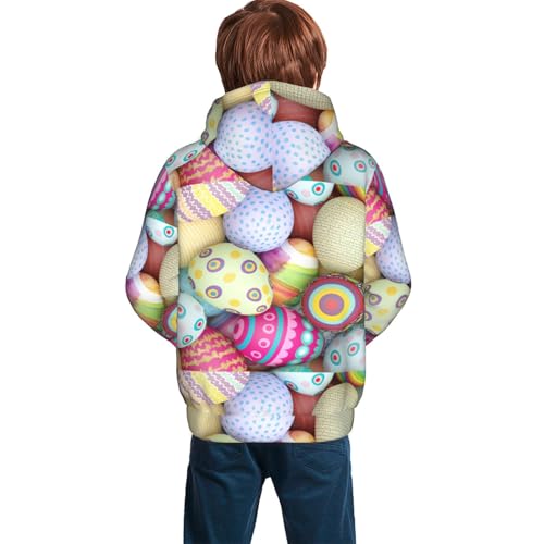 Colorful Easter Eggs Kid Hoodies Boys Sweatshirts Girls Pullover with Pocket4