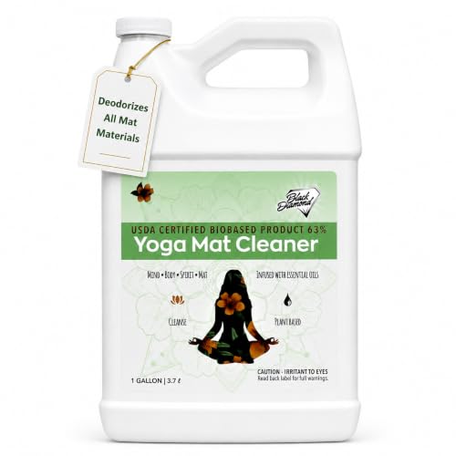 Black Diamond Stoneworks Yoga Mat Cleaner: USDA Certified BIOBASED- Essential Oils, Safe for All Type of Materials, Exercise, Pilates, or Workout Mats. (1-Gallon)